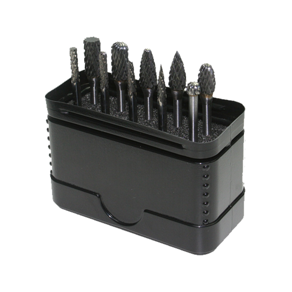 Carbide Burr Set 10pcs ( 3 mm Skaft ) Blackbox