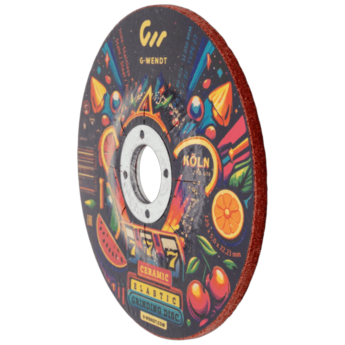 Elastic Slipskiva Köln, Rostfritt stål (125x5.0x22.23mm)