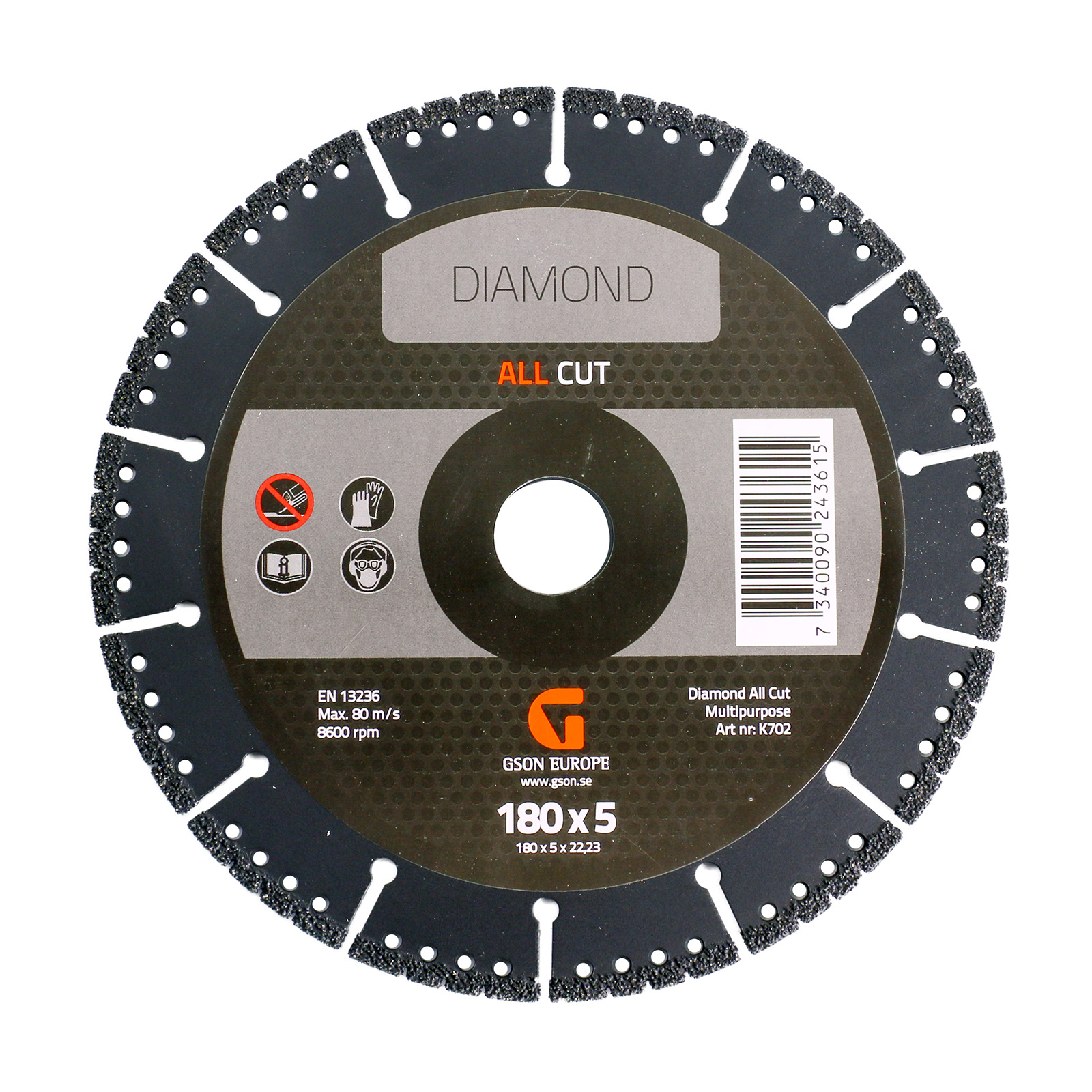 Diamond All Cut Cutting Disc 180x5,0x22,23 mm